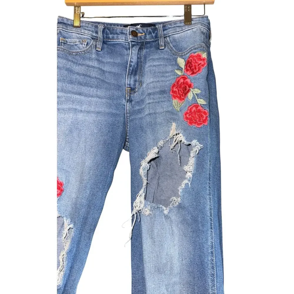 Hollister embroidered destroyed